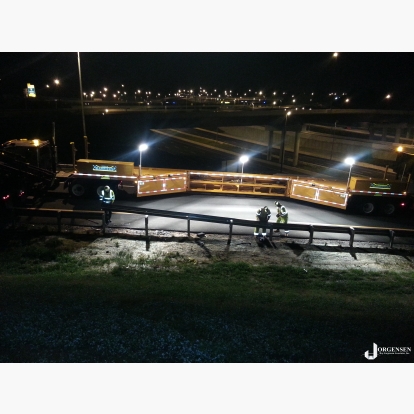 Guardrail Replacement MBT-1 Work Zone with Integrated High Lumen Work Lights 